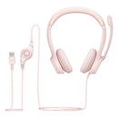 Headset Logitech H390 Rosa Estéreo USB - 981-001280-C