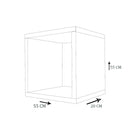 Kit 3 Nicho Decorativo 55x55x20 Cm Natural Em Mdf