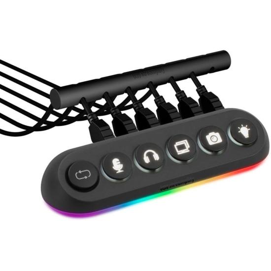 Hub USB 5 Portas 3.0 Streamplify Deck 5 Preto RGB