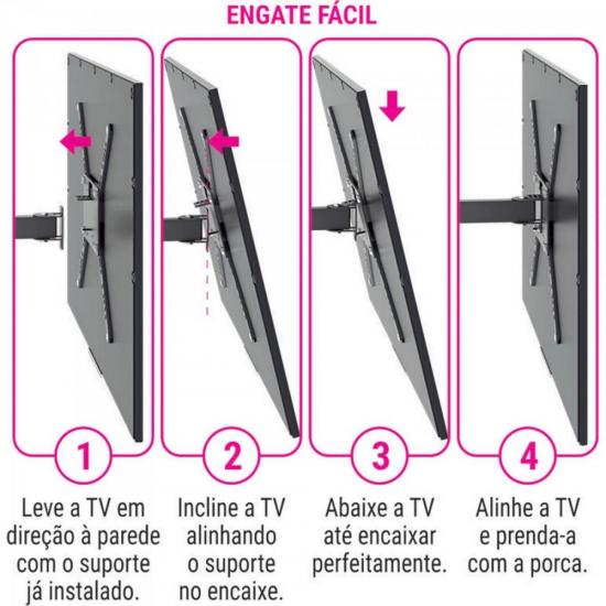 Suporte Articulado TV 19" a 56" STPA50 MULTIVISÃO