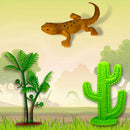 Kit Animais De Brinquedo Répteis Cobra Jacaré Sapo Lagarto