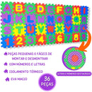 Tapete Didático Eva Infantil Letras Números Tatame Alfabeto