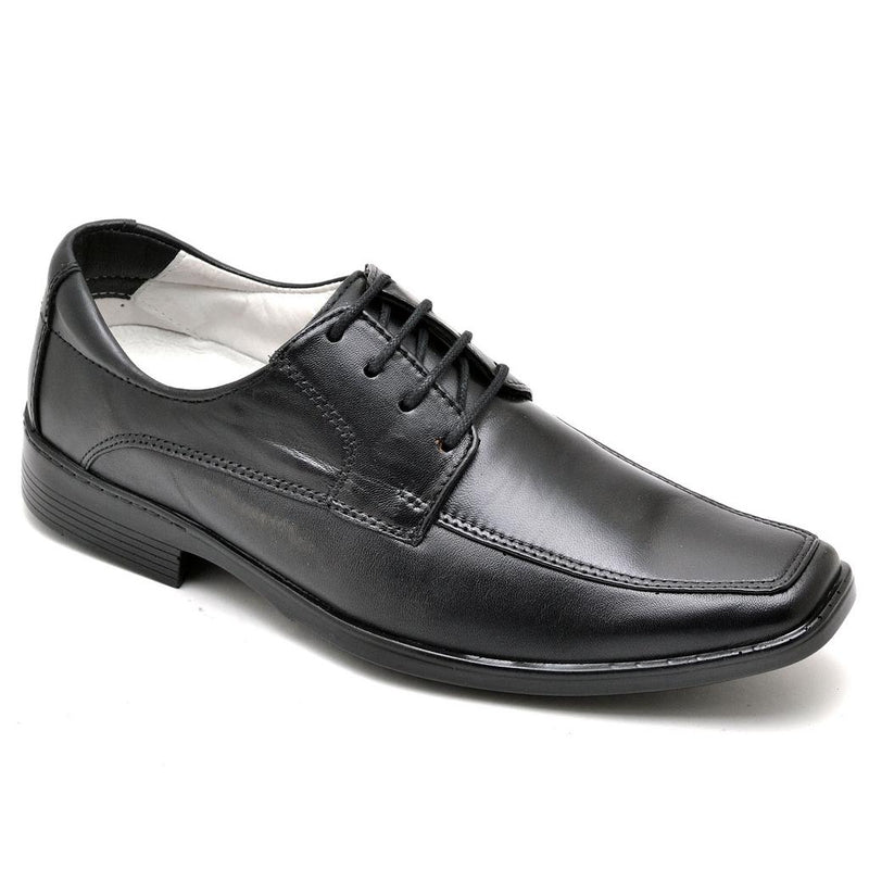 Sapato Casual Conforto Couro Preto 015