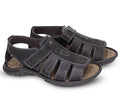 Sandália Papete Masculina De Couro Preto 980