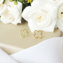 Brinco De Flor Vazada Folheada Em Ouro 18k
