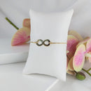 Pulseira Regulável Com Símbolo Do Infinito Folheado Em Ouro 18k