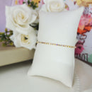Pulseira De Corrente De Strass Folheado A Ouro 18k
