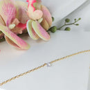 Tornozeleira Com Pingente De Ponto De Luz Folheado Em Ouro 18k