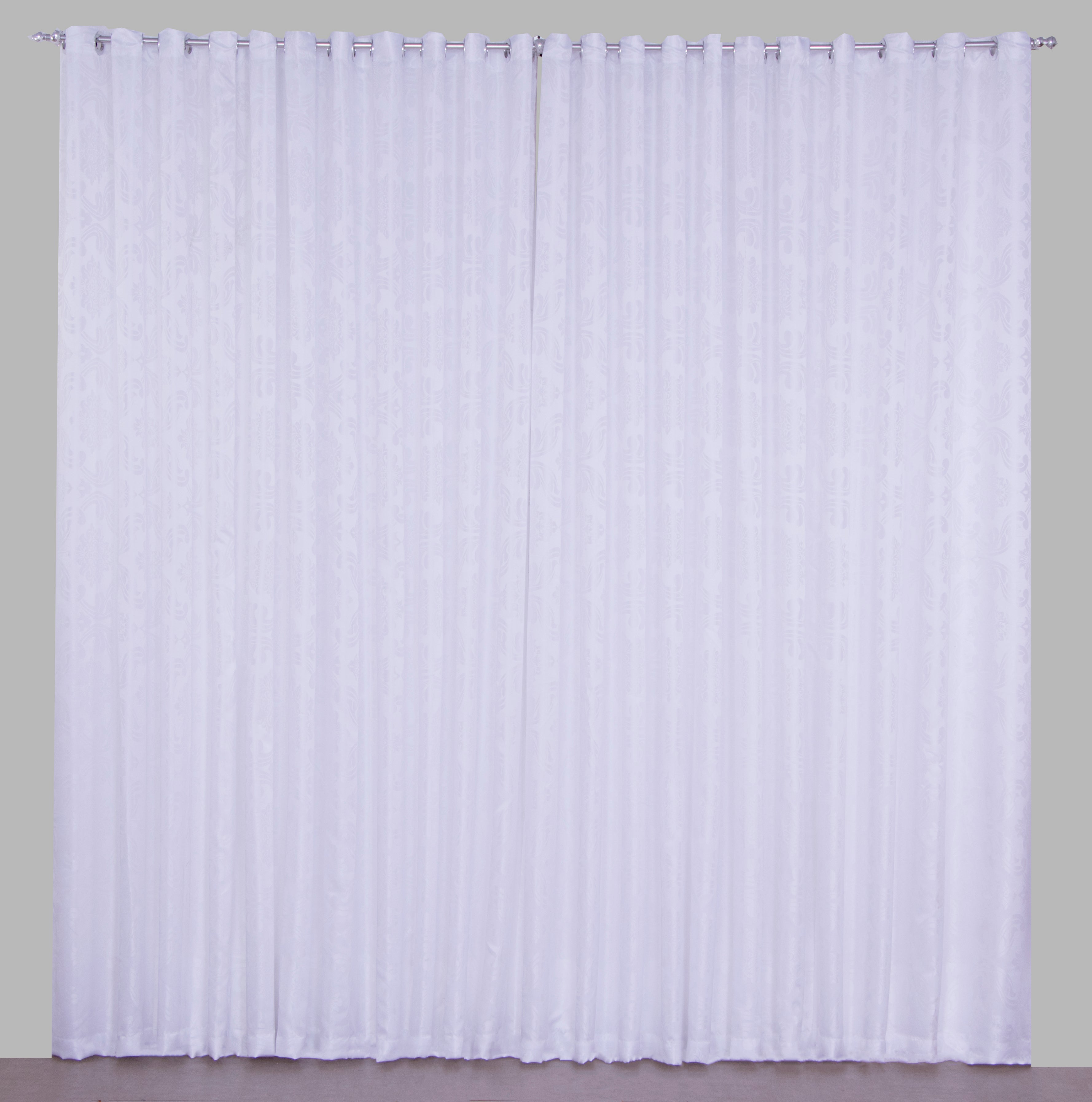 Cortina Para Sala Ou Quarto Jacquard Leve 2,00 Metros Branca
