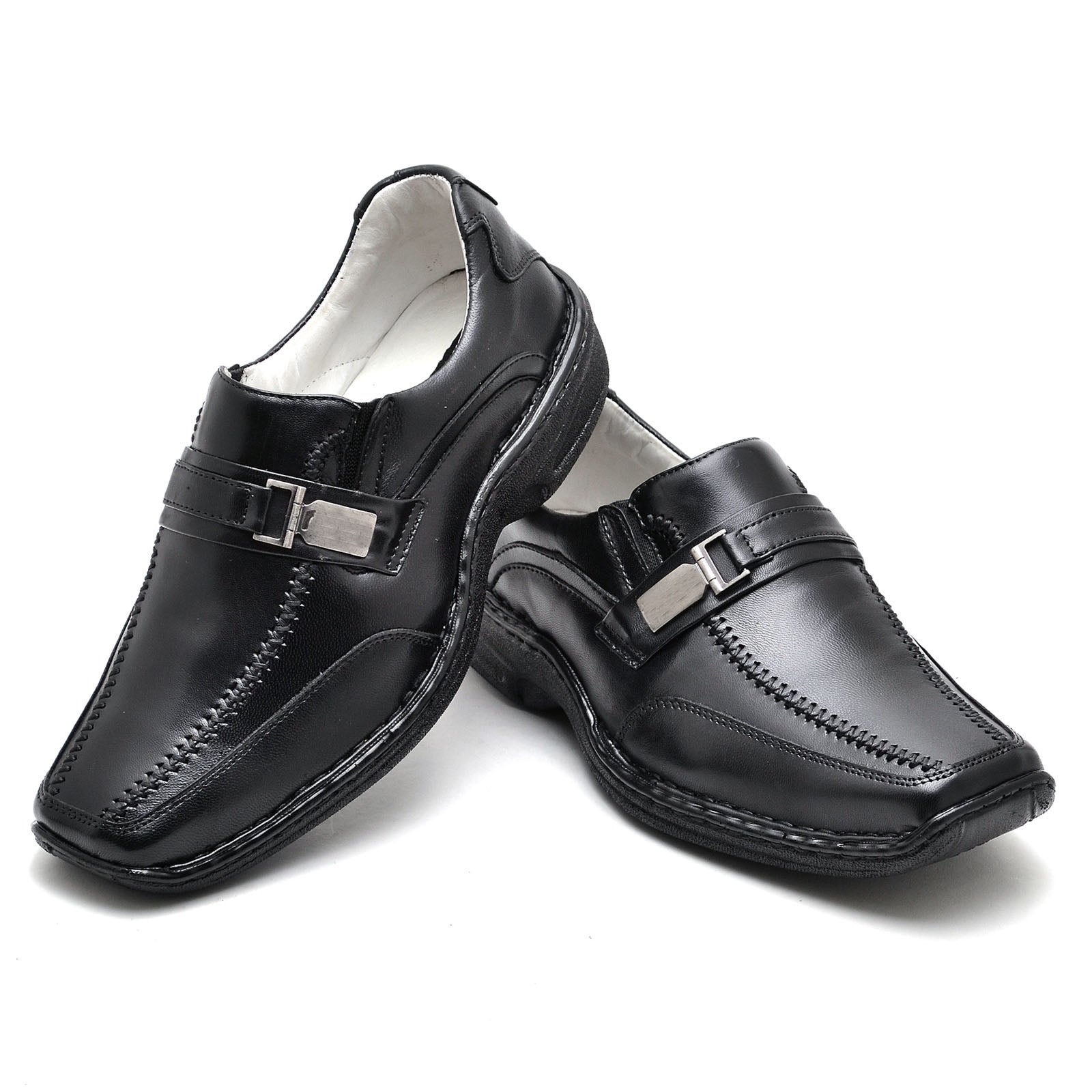 Sapato Casual Conforto Couro Preto 2018