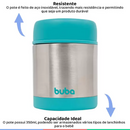 Pote Térmico Infantil Aço Inoxidável Para Refeição 350ml 6+ Meses Azul - Buba
