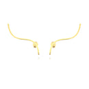Brinco Ear Cuff De Fio Folheado Em Ouro 18k