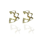 Brinco Argola De Losango Folheado A Ouro 18k