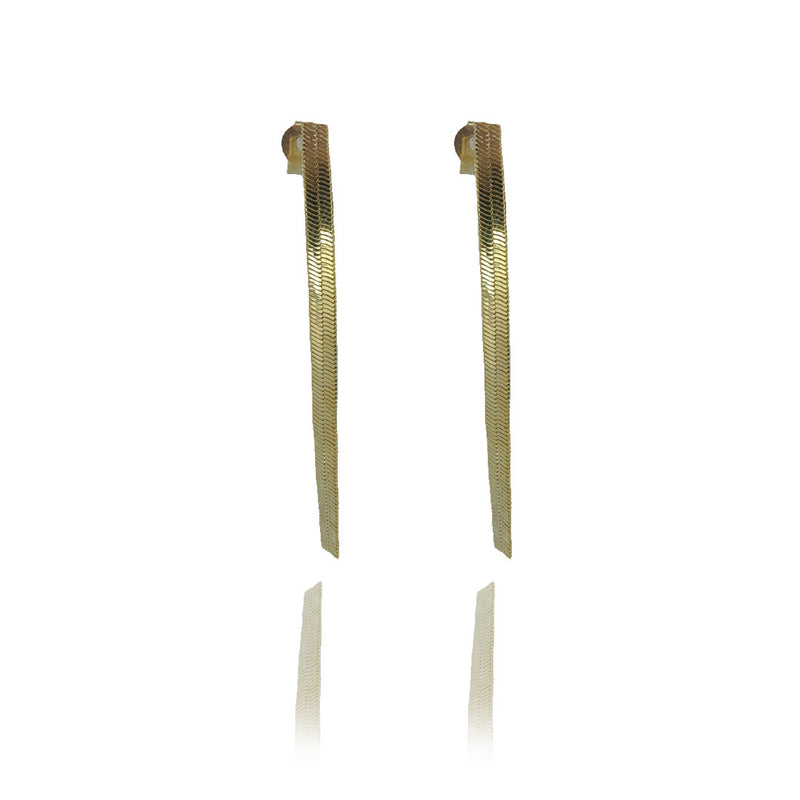 Brinco De Fita Folheado A Ouro 18k