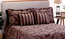 Cobre Leito King Jacquard 05 Pçs Marrom