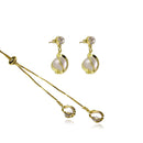 Conjunto Colar E Brincos Com Pérolas