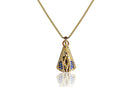 Colar Nossa Senhora Aparecida Folheado Em Ouro 18k