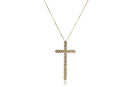 Colar Com Cruz Folheado Em Ouro 18k