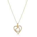 Colar De Corações Com Zircônia Folheado Em Ouro 18k