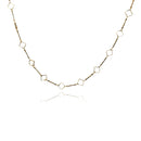 Colar Curto Flor Vazada Folheada Em Ouro 18k