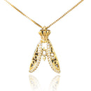 Colar Nossa Senhora Com Zircônias Folheado Em Ouro 18k