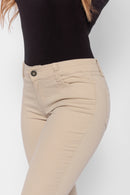 Calça 7831 Bege Claro Skinny Bella Canvas