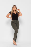 Calça 7831 Verde Skinny Bella Canvas
