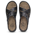 Chinelo Masculino De Couro Preto 5000
