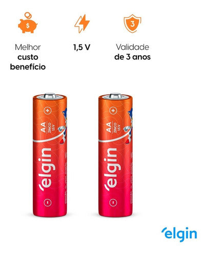 40 Pilhas Aa Pequena 1,5v Zinco Comum 01 Tubo