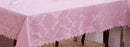 Toalha De Mesa Jacquard Rosa Retangular