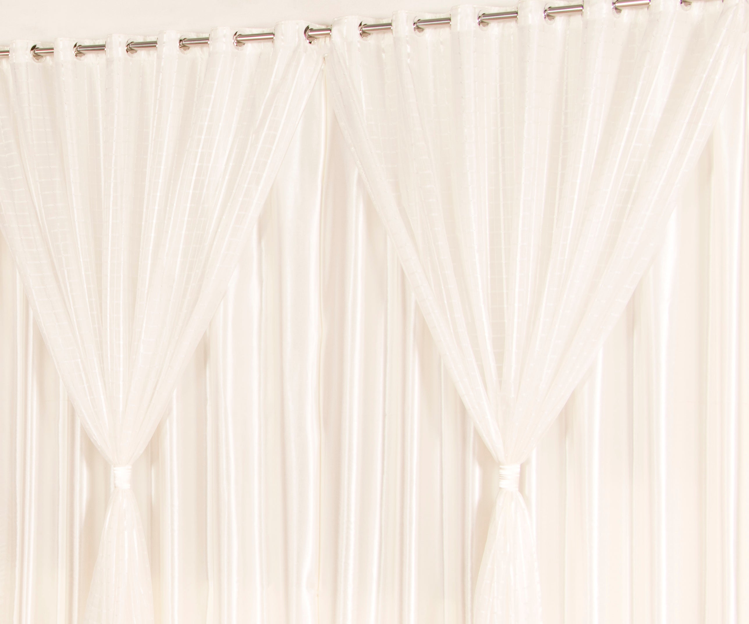 Cortina Para Sala Ou Quarto Charmousse Com Voil 2,00 Palha
