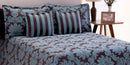 Cobre Leito King Jacquard 05 Pçs Azul