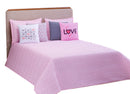 Cobre Leito Liberty 07 Pçs Queen Rosa
