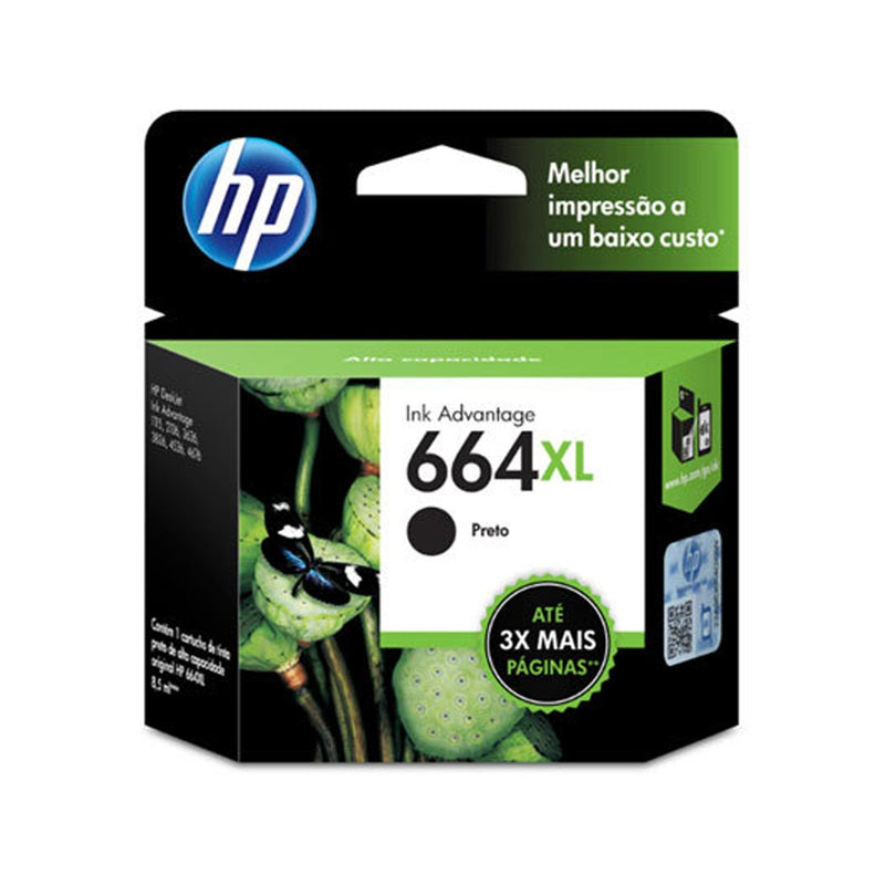 Cartucho de Tinta HP 664XL Preto F6V31AB