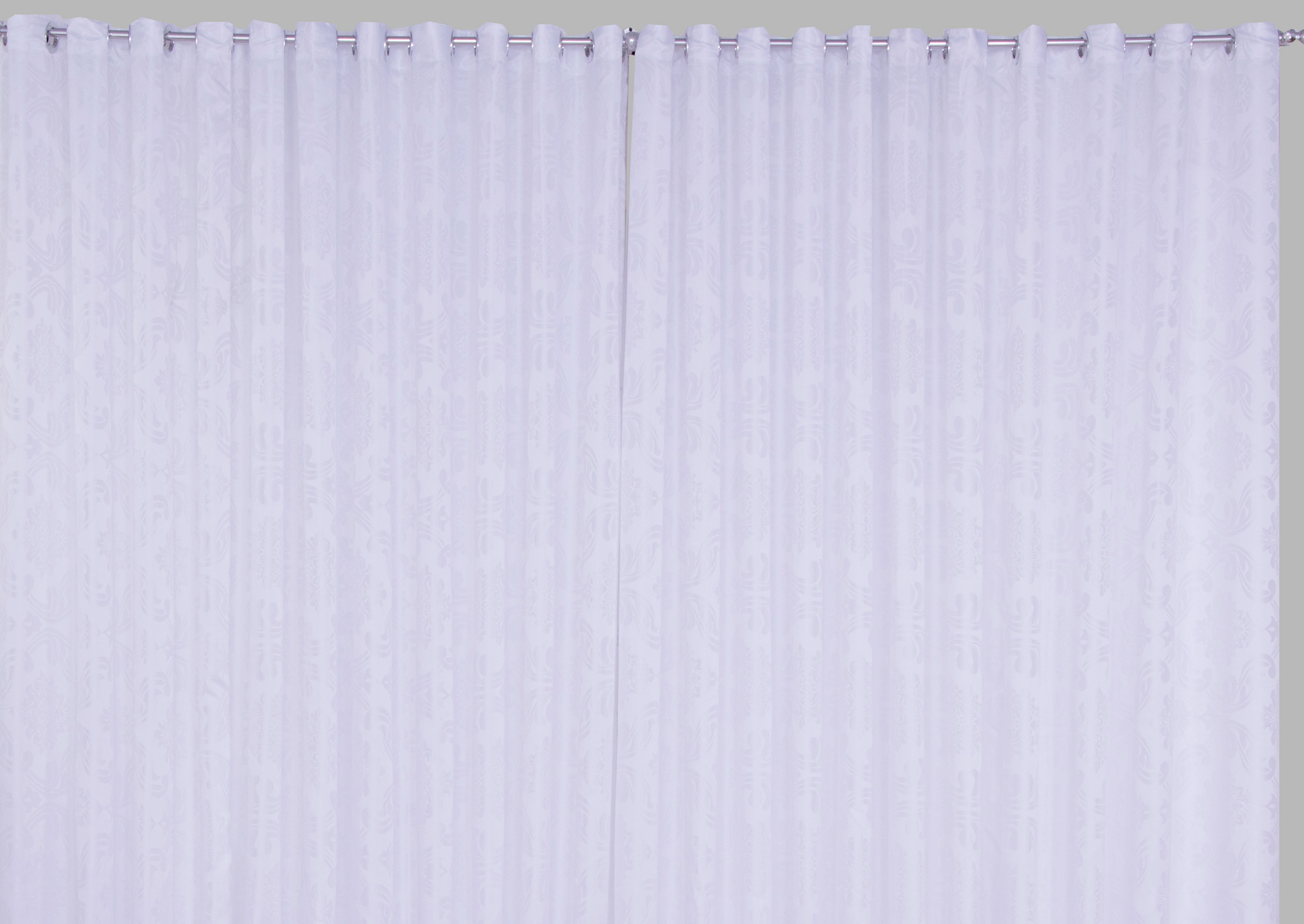 Cortina Para Sala Ou Quarto Jacquard Leve 2,00 Metros Branca