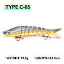 Isca de pesca articulada com 10/14 cm
