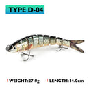 Isca de pesca articulada com 10/14 cm