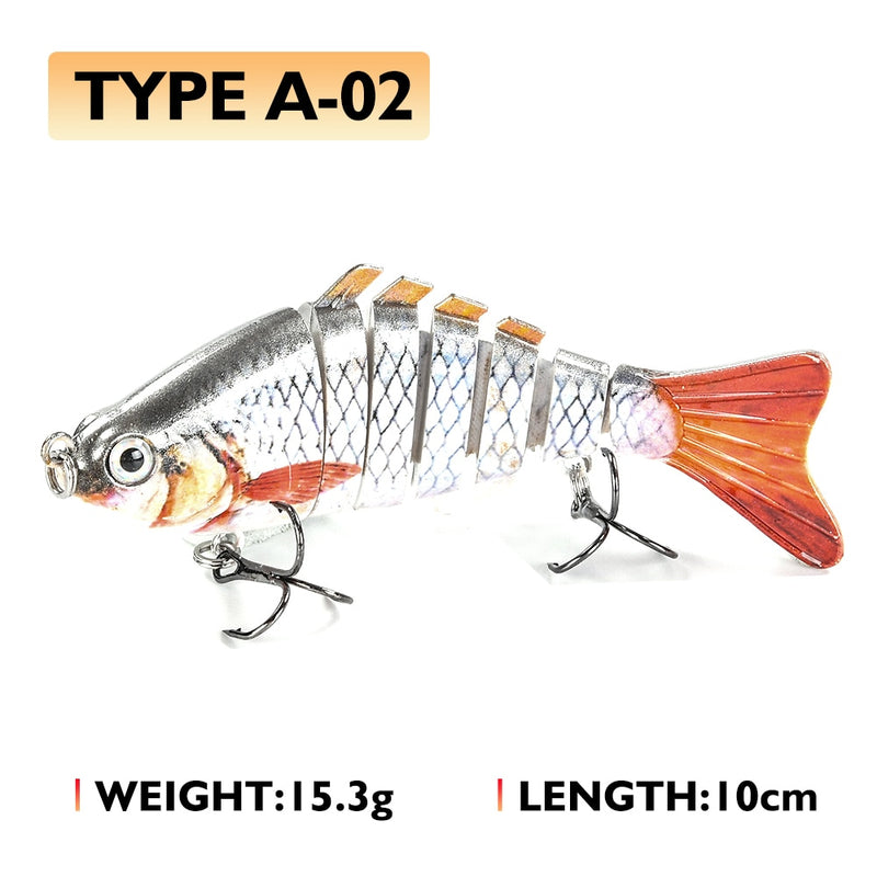 Isca de pesca articulada com 10/14 cm