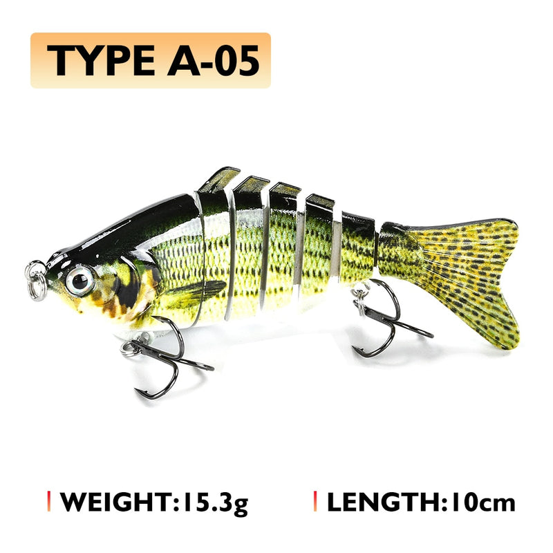 Isca de pesca articulada com 10/14 cm