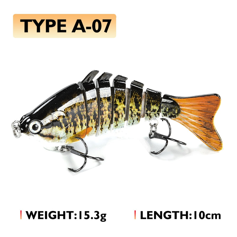 Isca de pesca articulada com 10/14 cm