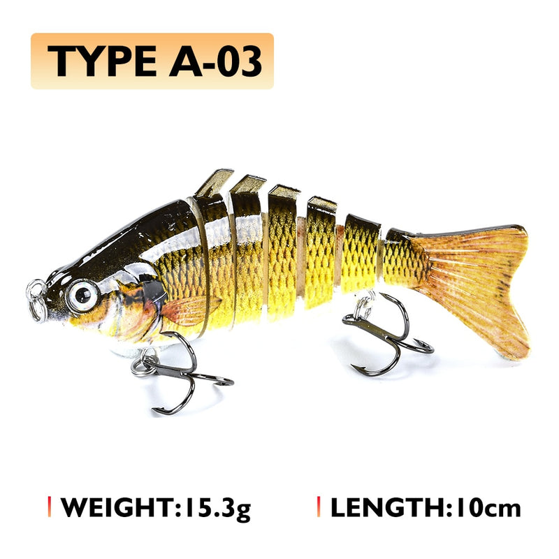 Isca de pesca articulada com 10/14 cm