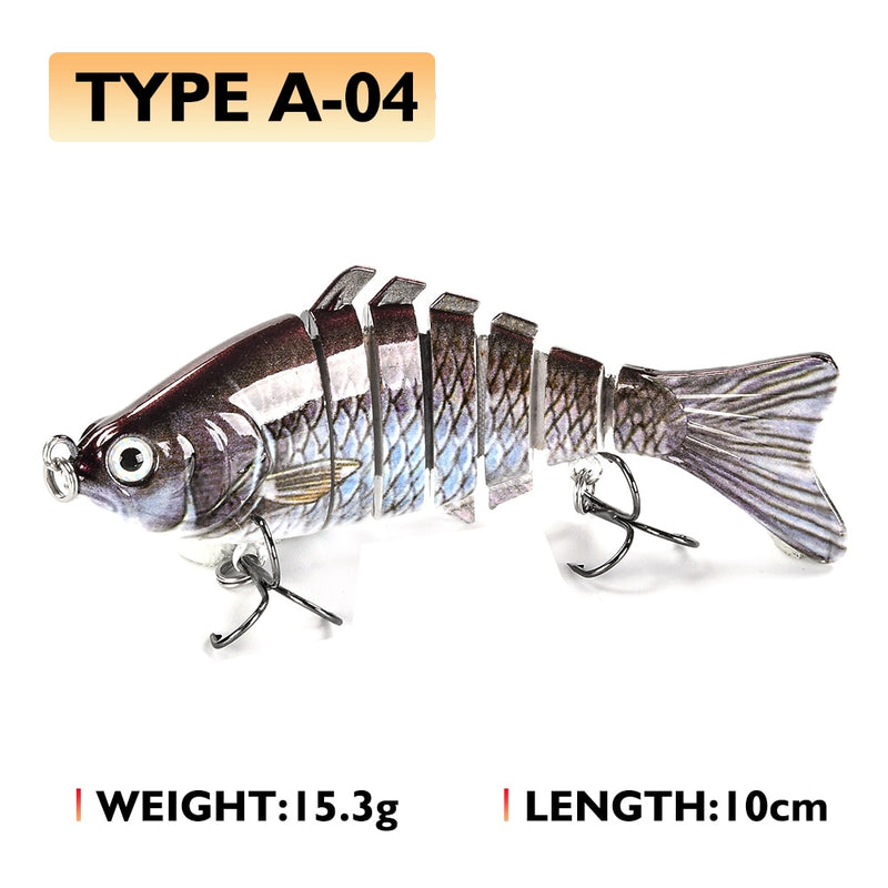 Isca de pesca articulada com 10/14 cm