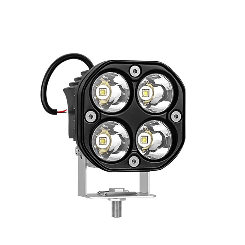 Holofote 3 pol. quadrado 40w led 24v amarelo branco