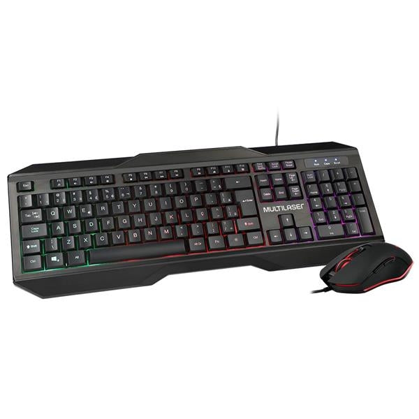 Teclado E Mouse Gamer 2400dpi Com Fio Led Multilaser - Tc239