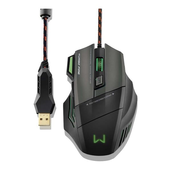 Warrior Rayner Mouse Gamer 3200dpi 7 Botoes Multilaser - Mo207