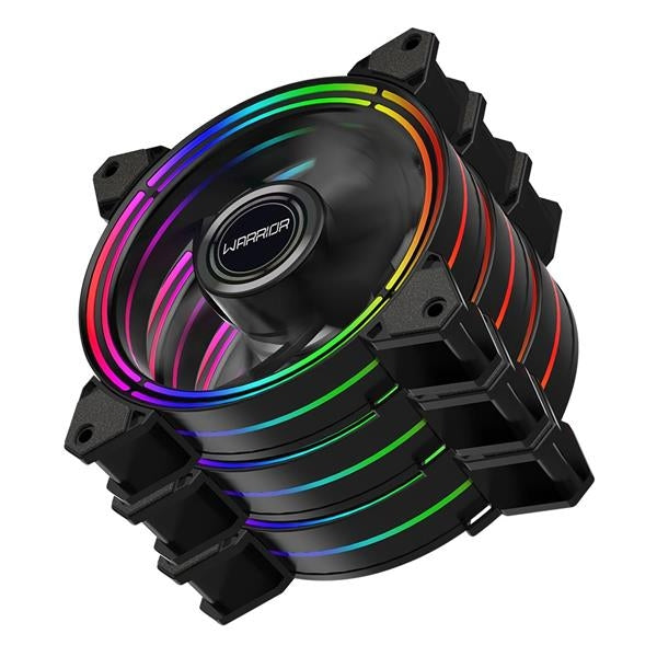 Warrior Cedric Kit 3 Cooler 120mm Rgb Com Controle Multilaser - Ga184