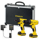 Kit Paraf E Furadeira De Imp 3/8 Pol. + Chave De Imp 1/4 Pol. C/ 2 Bat 12v Li-ion C/ Maleta Stanley Schi121s2fk-br