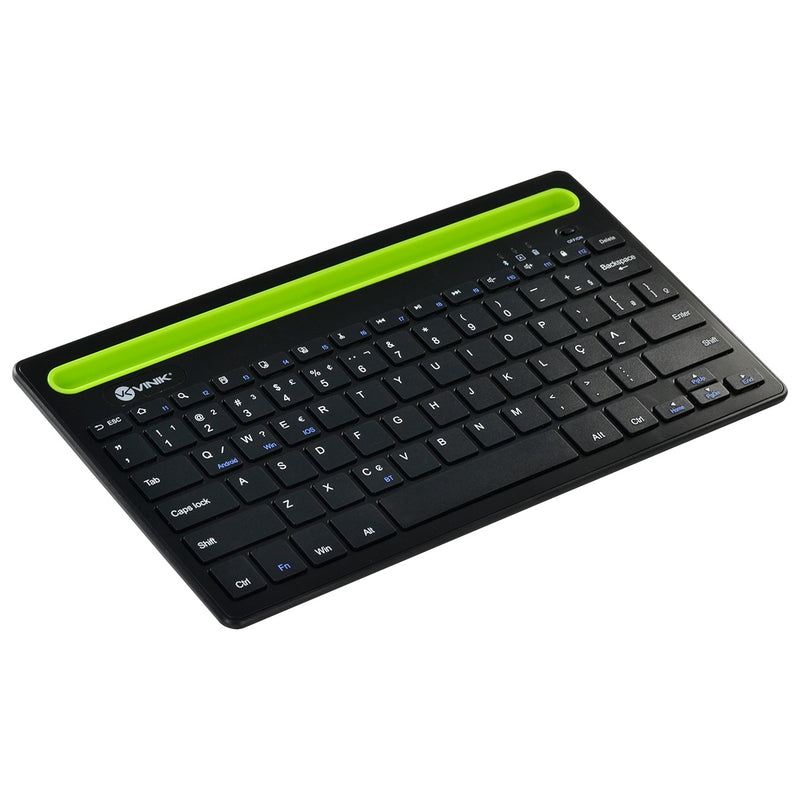 Teclado Bluetooth 3.0 2.4 Ghz Dynamic Smart Abnt Com Suporte Para Tablet Ou Celular - Preto - Dt200