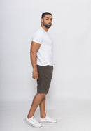 Bermuda Sarja 7869 Marrom Tecido Liocel Com Elastano