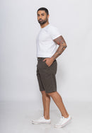 Bermuda Sarja 7869 Marrom Tecido Liocel Com Elastano